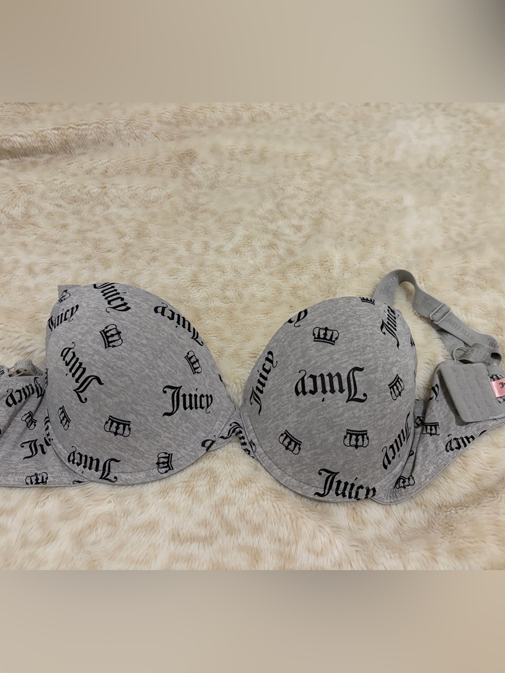 Juicy Couture Gray Logo Bra
